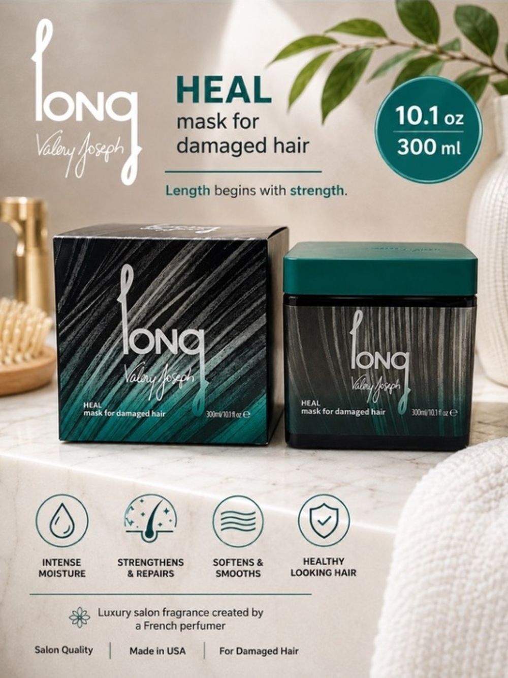 Heal Long Hair Mask for Damaged Hair — 10.1 Oz